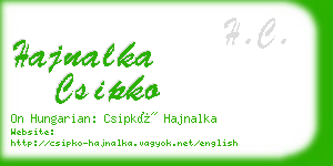hajnalka csipko business card